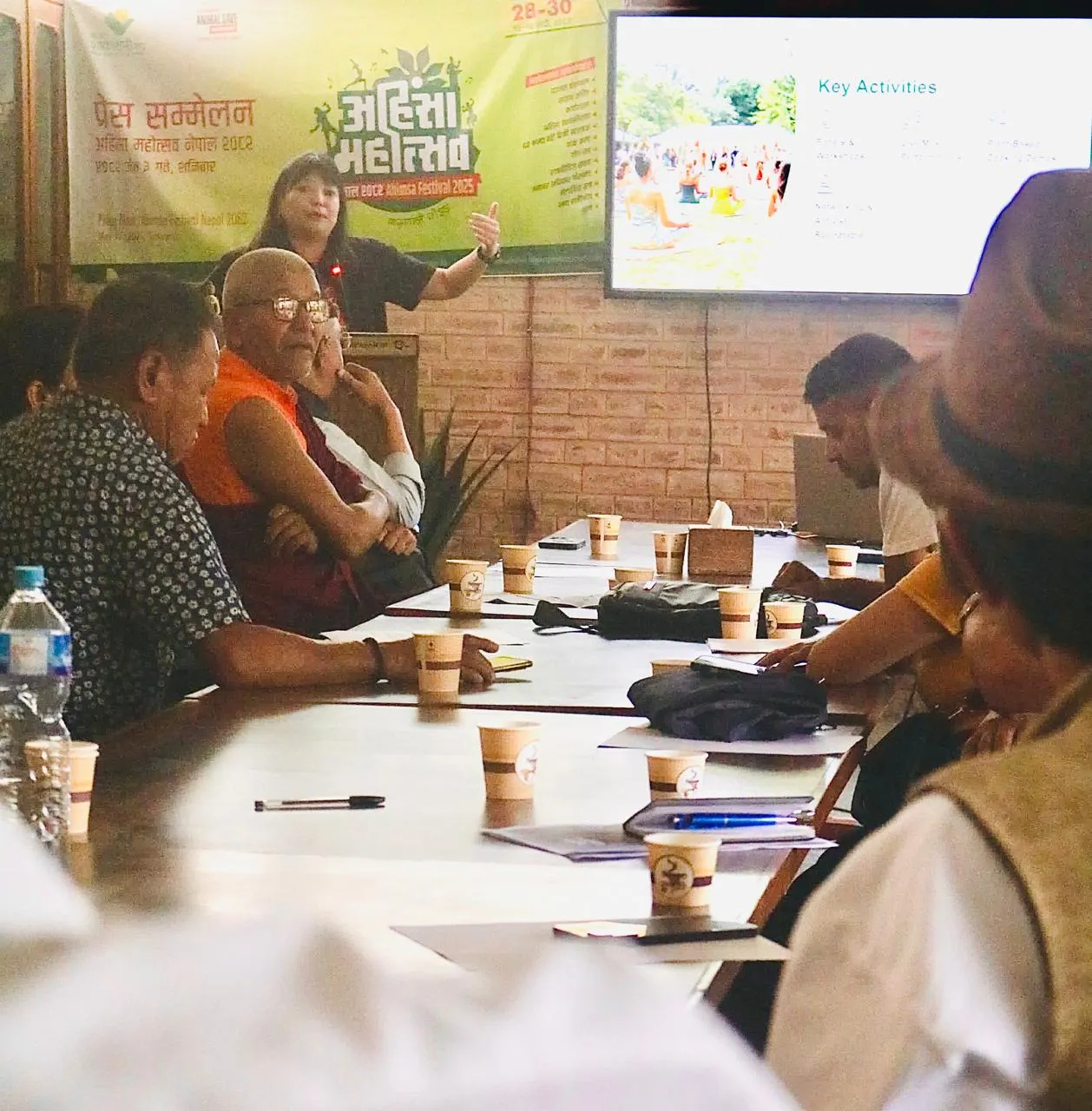 Presenting festival details to the press
